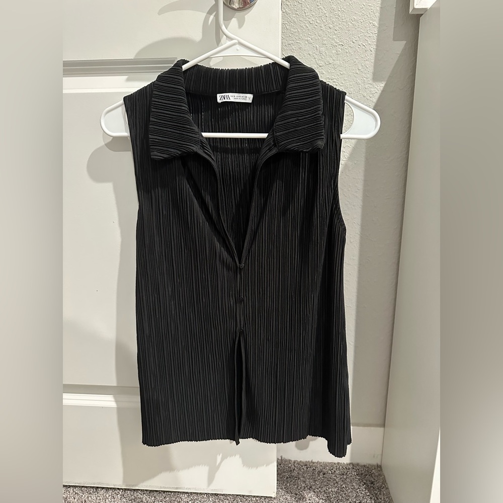 Zara Textured Polo Tank